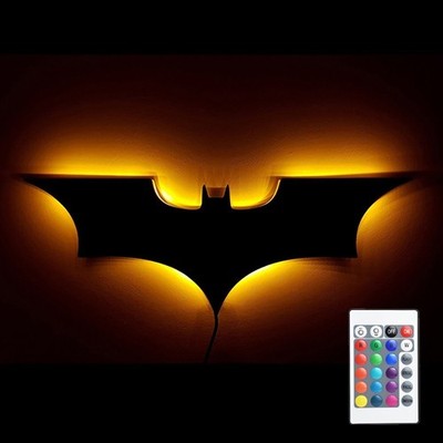 Batman RGB LED Deko Kreativ 3D Wandlampe mit Fernbedienung 30cm-