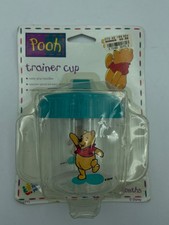 Vtg Disney Winnie the Pooh Trainer Sippy Cup 2 handle the first yrs NEW OS 1995