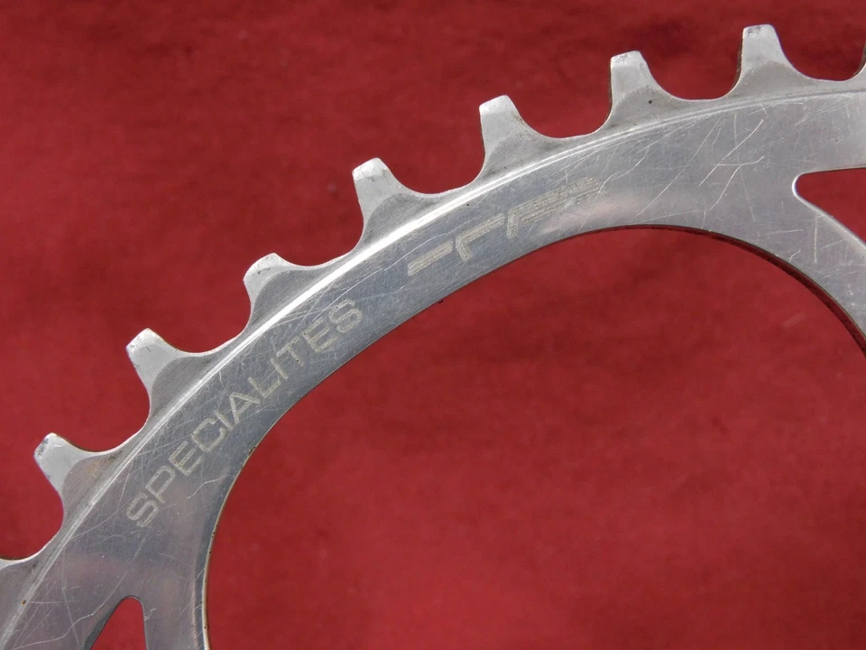 Vintage Spécialités TA 9 Speed Silver Road Chainring 52t x 135 mm BCD - Image 3 of 4