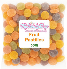 Fruit Pastilles 500G - 5 Flavours - Chewy Mixed Sweets in Bulk Cheap - Tradition