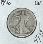 1916  WALKING LIBERTY SILVER HALF DOLLAR ~ GOOD+ ~NICE COIN~