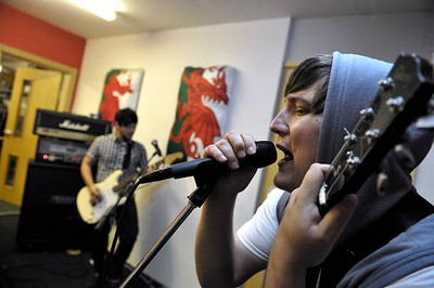 Neil Starr Ryan Day from Attack! Attack! Taffs Well September 20 2- Old Photo
