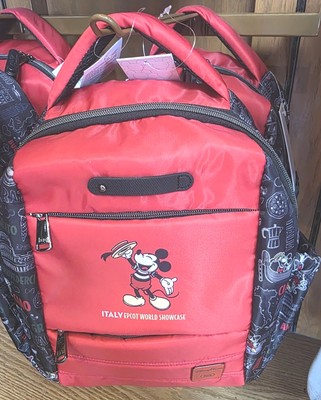 Disney Parks Lug Epcot Italy Minnie Mickey Mouse Backpack 