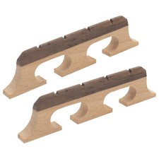 Cheerock 4-String Banjo Bridge, 2-Pack Ebony Maple 4 string, natural