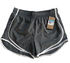NEW Nike Women's Tempo Dri-Fit Mid-Rise Brief-Lined Running Shorts Size M Grey