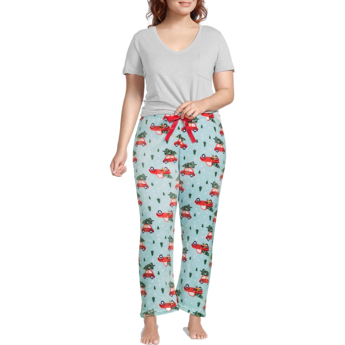 NYC Underground Womens Blue Comfy Sleep Pajama Pants Plus Size 1X 1757
