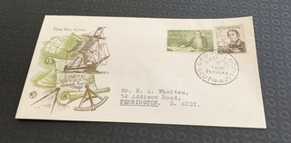 Australia FDC WCS 1964 Famous Navigators 7/6d And 2 Pound Stamps