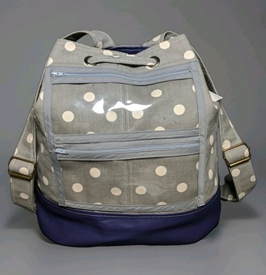 RARE & UNIQUE KNICK-KNACK PATTY SACK, POLK-A-DOT & FAUX PURPLE LEATHER BACKPACK
