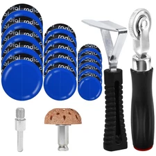 35-Piece Tire Repair Patch Kit 32/45/58mm Patches with Buffing Wheel