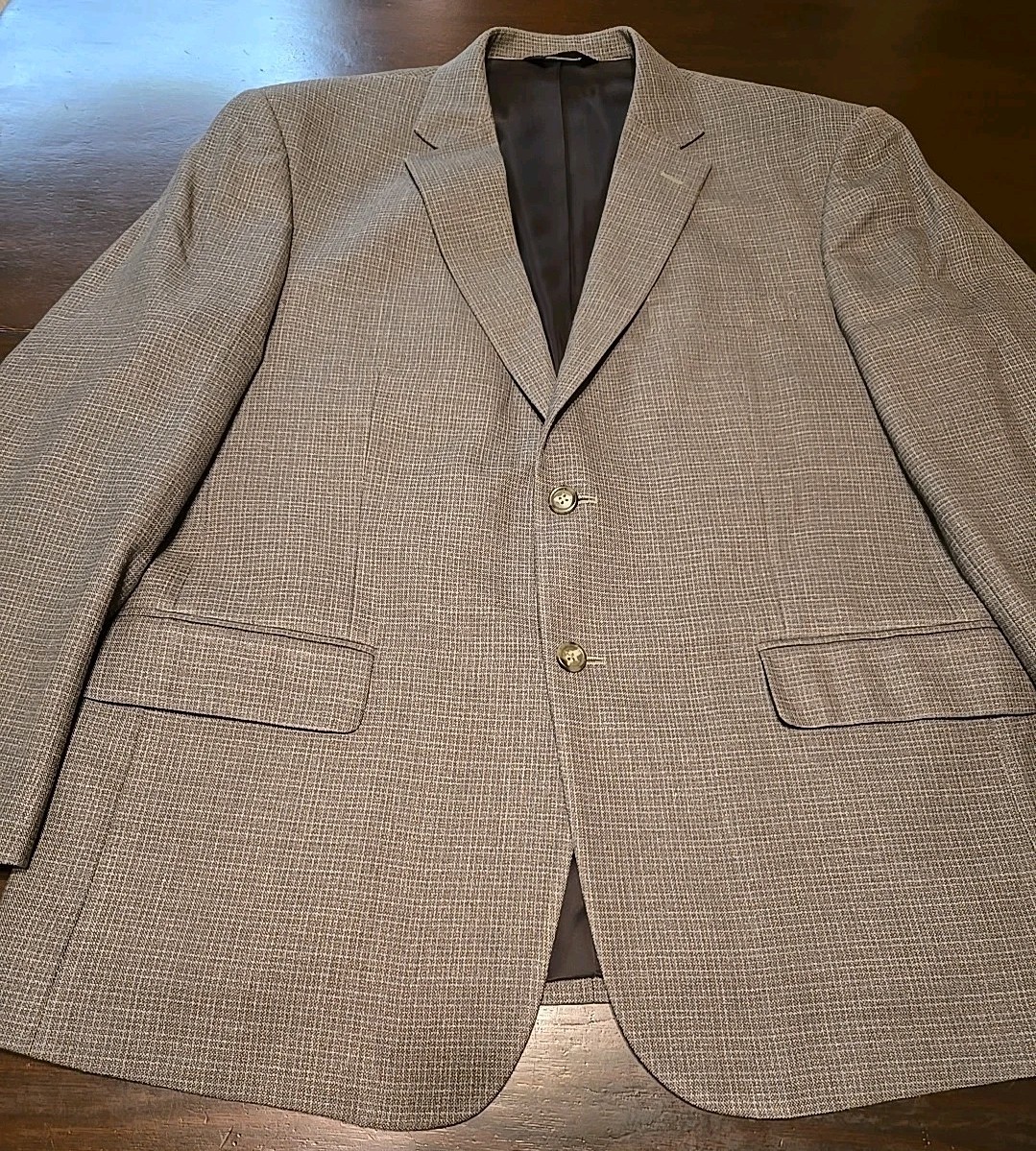 Jos A Bank Men's Suit Jacket Blazer Wool +Silk  44 Short Sport Coat Tailored Fit