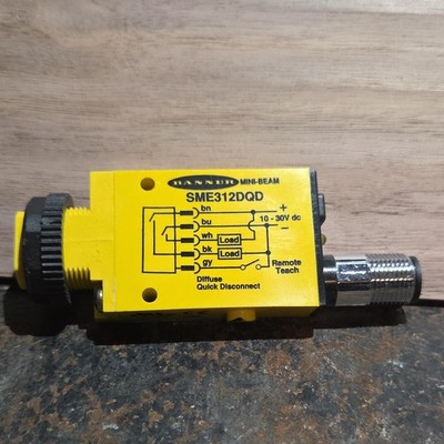 Banner SME312DQD Mini-Beam Rectangular Photoelectric Sensor, DC, Connector