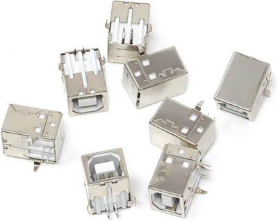 20pcs Usb 2.0 Type B Female Socket Connector Jack Port 4pin Dip 90 Degree Right