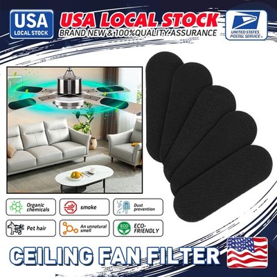 MODIGT Ceiling Fan Filters - Charcoal Ceiling Fan Filters for Blades - 5 pack