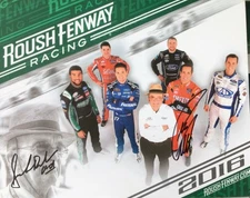 Greg Biffle and Jack Roush Autographed 2016 Hero Card Signed at MIS