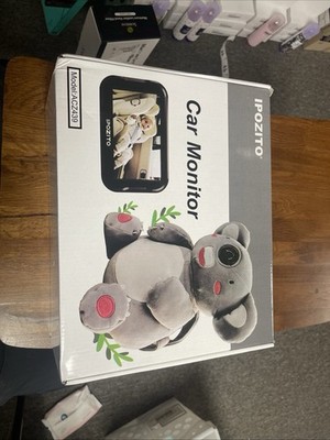 IPozito ACZ439 Car Monitor Baby Camera with Koala Plush Cover