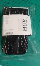 HUE Women's Black Python Net Tights Size M/L Nylon Spandex Blend