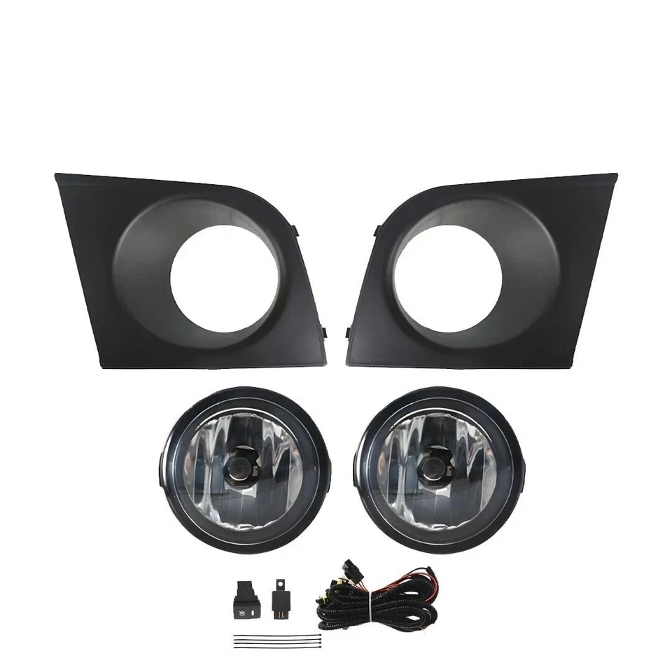 Front Bumper Cover Primed Plastic & Fog Lights Kit For 2007-2012 Nissan Versa Foto 4 de 4