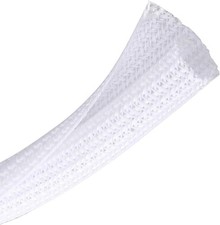 CrocSee 10ft - 1/2 inch Braided Cable Management Sleeve Cord 1/2-10ft, White