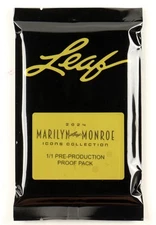 Marilyn Monroe 2024 Leaf Icons Collection 1/1 Pre-Production Proof Mystery Card