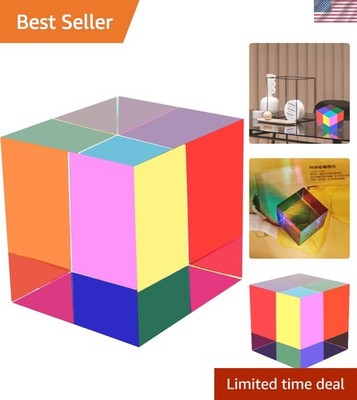 CMY Color Cube, 2.75 inch 70mm Mixing CMYK Cube, Colorful Magic Acrylic Prism...