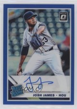 2019 Donruss Optic Rated Rookie Signatures Blue Prizm 5/75 Josh James Auto 1h5