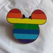 Mickey Mouse Ears Gay Pride Rainbow LGBTQ - Disney Parks Trading Pin - 2008