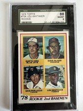 Topps 1978 #704 Lou Whitaker Rookie SGC 88/8 Oliver Perlozzo Iorg MLB