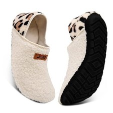 House Slippers for Men Women Furry Slip On Sock 8-8.5 Women/7-7.5 Men Beige