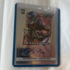 Panini 2013 Prizm Rookie Autographed DeAndre Hopkins Houston Texans Card #225. rookie card picture
