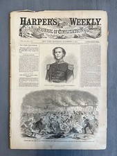 1861 CIVIL WAR newspaper RARE Large 4-PAGE FOLDING MAP of the CONFEDERATE STATES