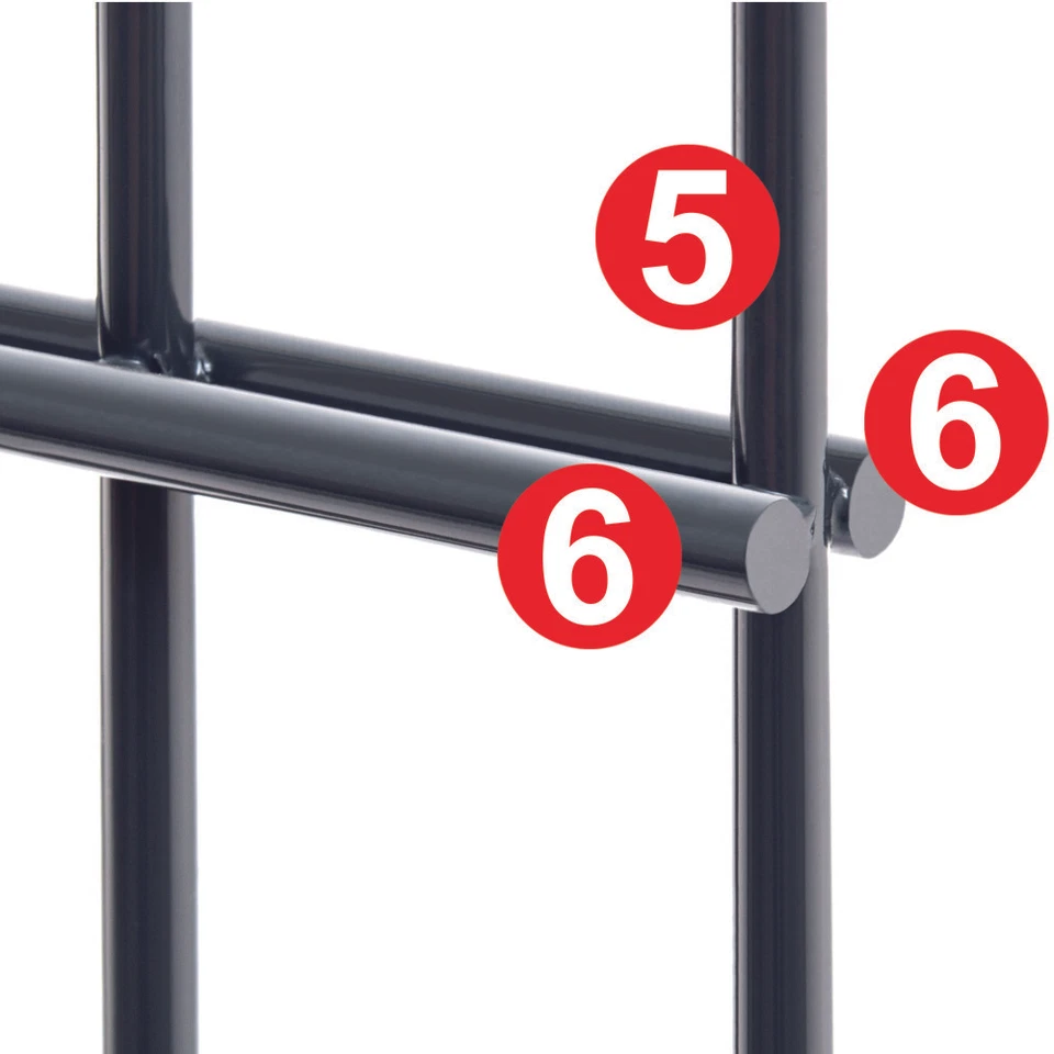 Doppelstabmattenzaun inkl. Eckpfosten Doppel-Stab Matten Zaun Draht Gitterzaun - Bild 4 von 4