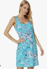 Lilly Pulitzer Newberri Tank Dress, NWT, XXL, Amalfi Blue Lilly  s Roadtrip