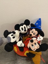 Disney Mickey Mouse 70th Anniversary Bean Bag Set Plush Vintage New With Tags