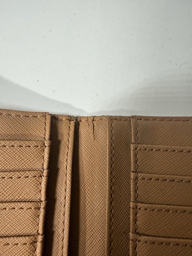 FOSSIL women's Leather Wallet pre-owned Multicolour Tan - Picture 7 of 9