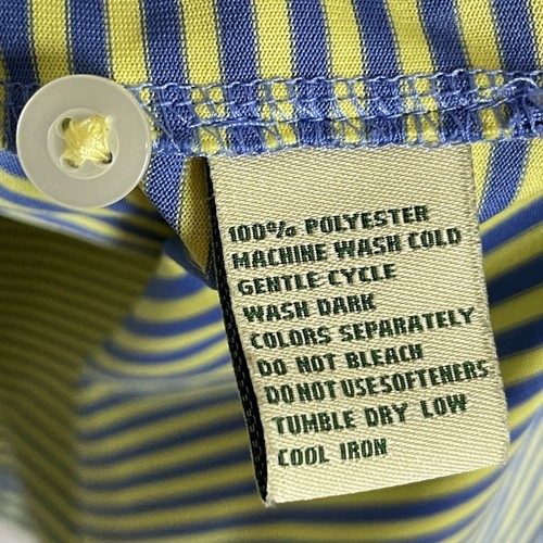 Polo deportivo Donald Ross talla XL azul amarillo a rayas - Imagen 4 de 7