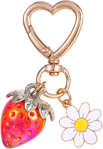 Strawberry Keychain for Women Cute Strawberry Bag Charm Accessories Key Chain St - Picture 10 of 12