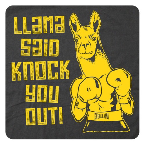 LLAMA Said Knock You OUT! Cool & Funny LL COOL J 80's SuperSoft Graphic T-SHIRT! - Picture 3 of 7
