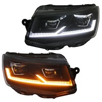 Voll LED Scheinwerfer Tagfahrlicht FüR VW T6 Bj. 2015-2019 Schwarz Dynamisch