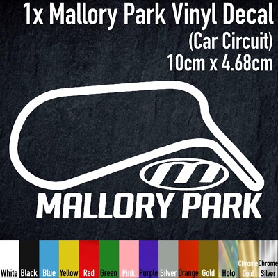 Mallory Park (Auto/Track Day Circuit) Rennstrecke Rennen Vinyl Aufkleber Sticker, HPM024
