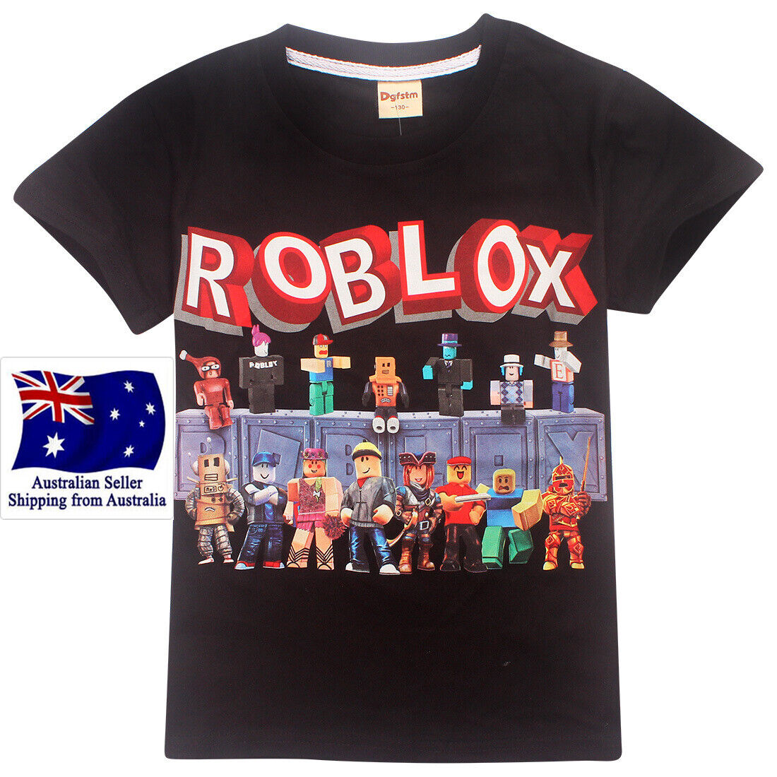 ROBLOX Kids T shirt BLOCK GAME online gamers tee 4 colours ! AU SELLER