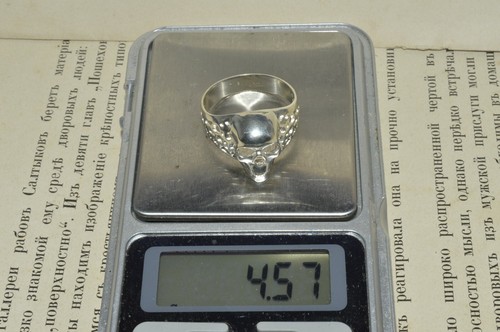 Men ring SILVER 925 STYLE Memento Mori Skull Mason VICTORIAN Vanitas doctor old - Picture 3 of 12