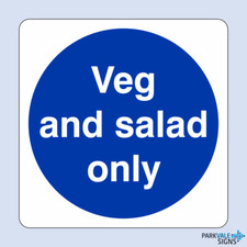 Veg and Salad Only Catering Sign