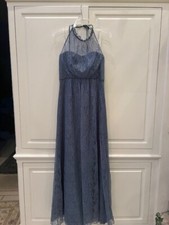 David's Bridal Women's Dress for Special Occasion,  Blue,  Lace, Size 12