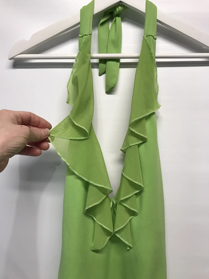 Traje de baño Shape FX Swim One Pc Halter verde con volantes talla 8 Foto 4 de 4