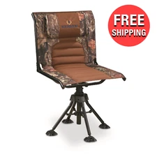 Hunting Blind Chair w/ Swivel Seat Rotating Folding Padded Camo Outdoor Hunting