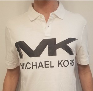 michael kors white polo