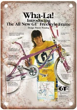 Old School BMX 1987 GT Vintage Magazine Ad Reproduction Metal Sign B1034