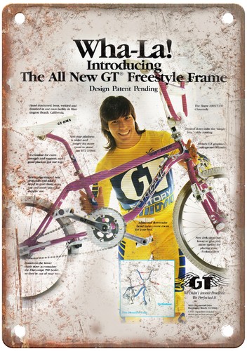 Old School BMX 1987 GT Vintage Magazine Ad Reproduction Metal Sign B1034 - 第 1/1 張圖片