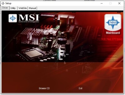 MSI Drivers Utilities NVIDIA Chipset for Windows XP CD
