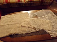 Ancien filet coton,broderie,rideaux,napperons,ancienne mercerie,1930